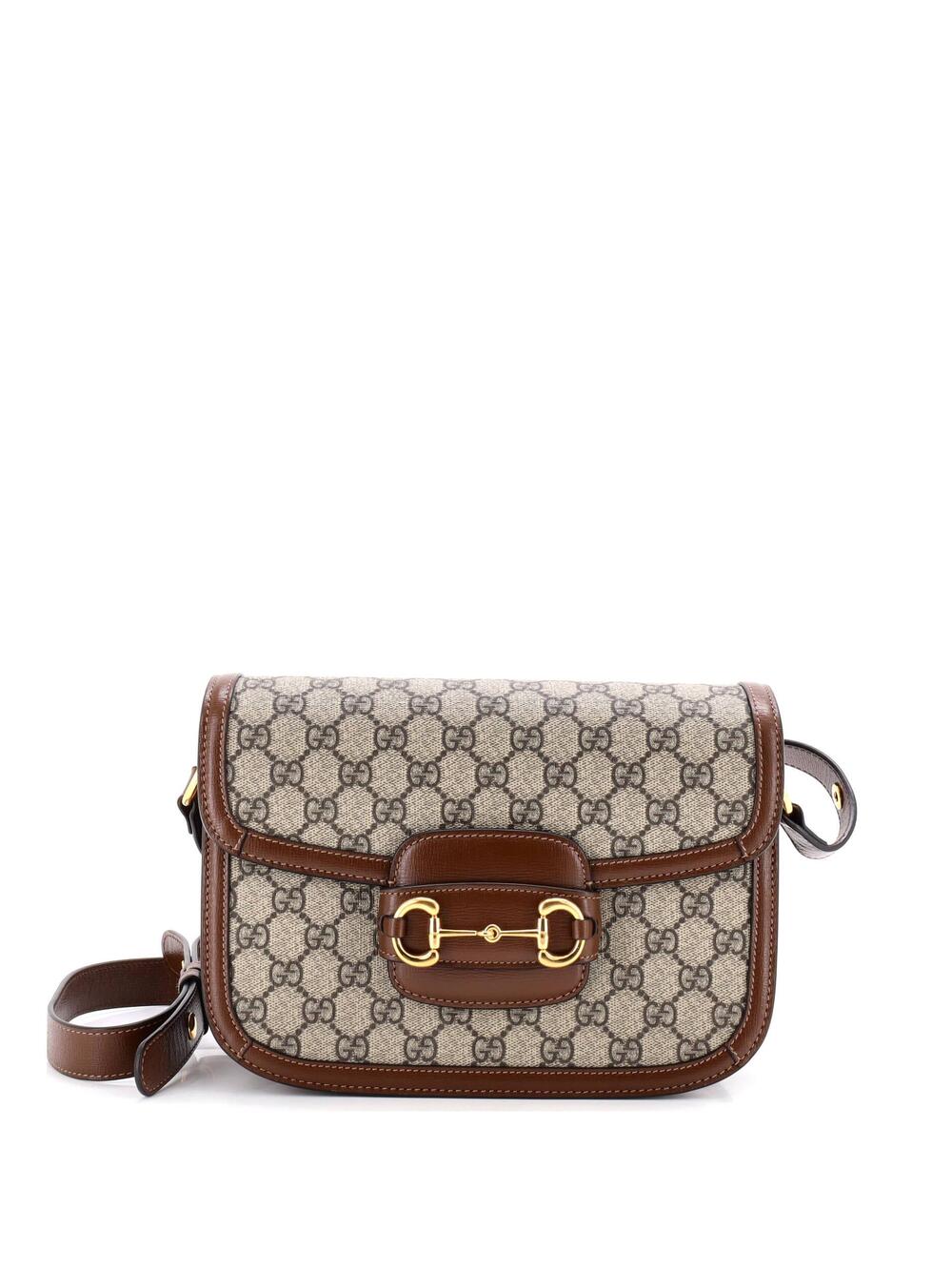 Gucci Horsebit Shoulder Bag Gg Coated #356605G22B